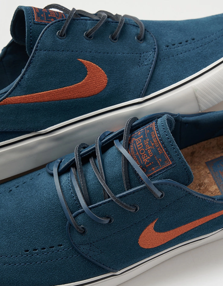 Nike SB Zoom Janoski OG  Skate Shoes - Blue Force/Campfire Orange-Blue Force Tennessee Vols Nike Shoes