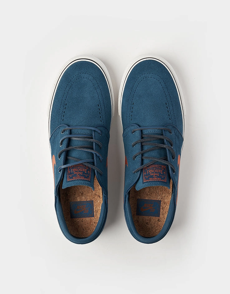 Nike SB Zoom Janoski OG  Skate Shoes - Blue Force/Campfire Orange-Blue Force Nike Lebron Vii Tb Basketball Shoes