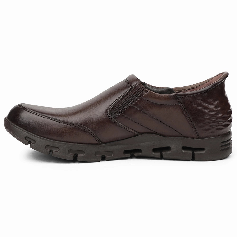 Healers Brown Casual Non Lacing Shoes For Men ASF-2 By Liberty Lace Up Evening Shoes