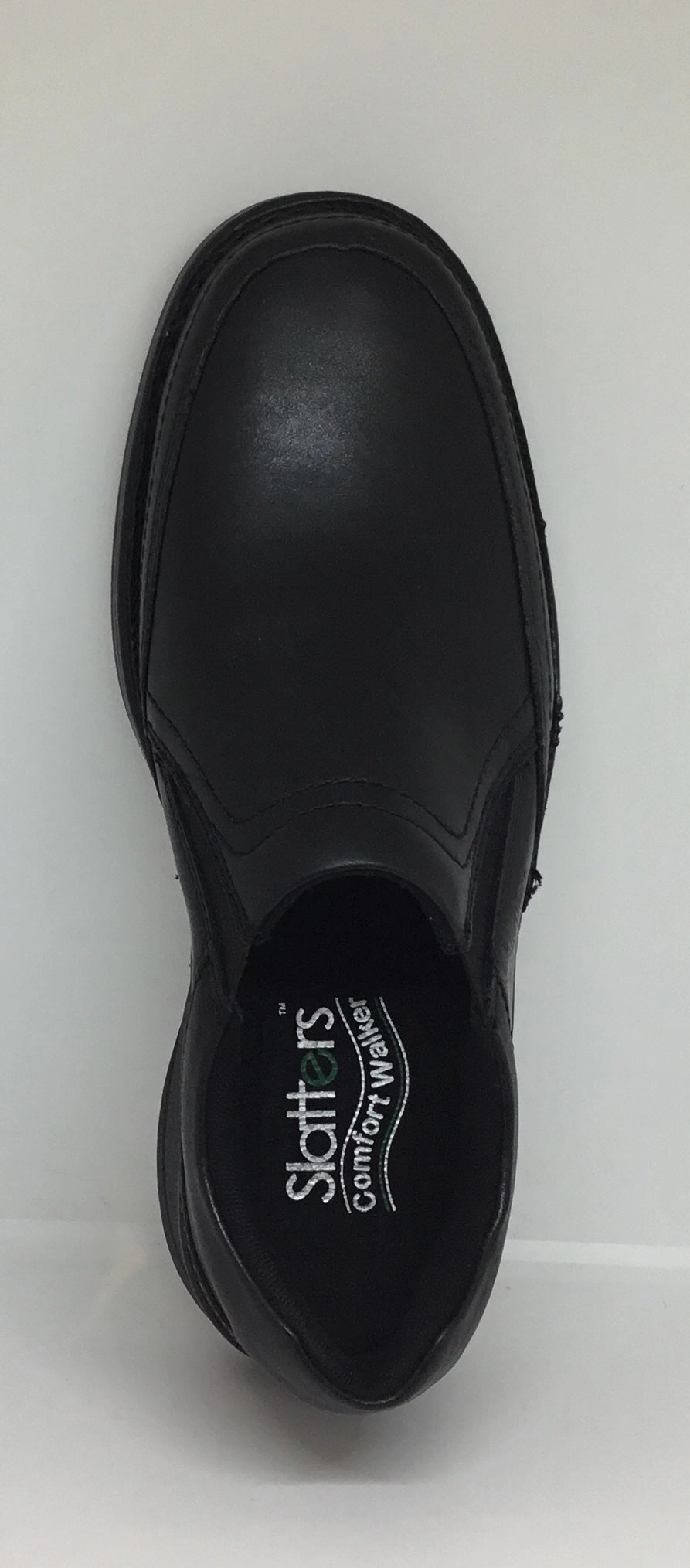 Slatters Accord Comfort Walker Black Leather Wholecut Derby Shoes