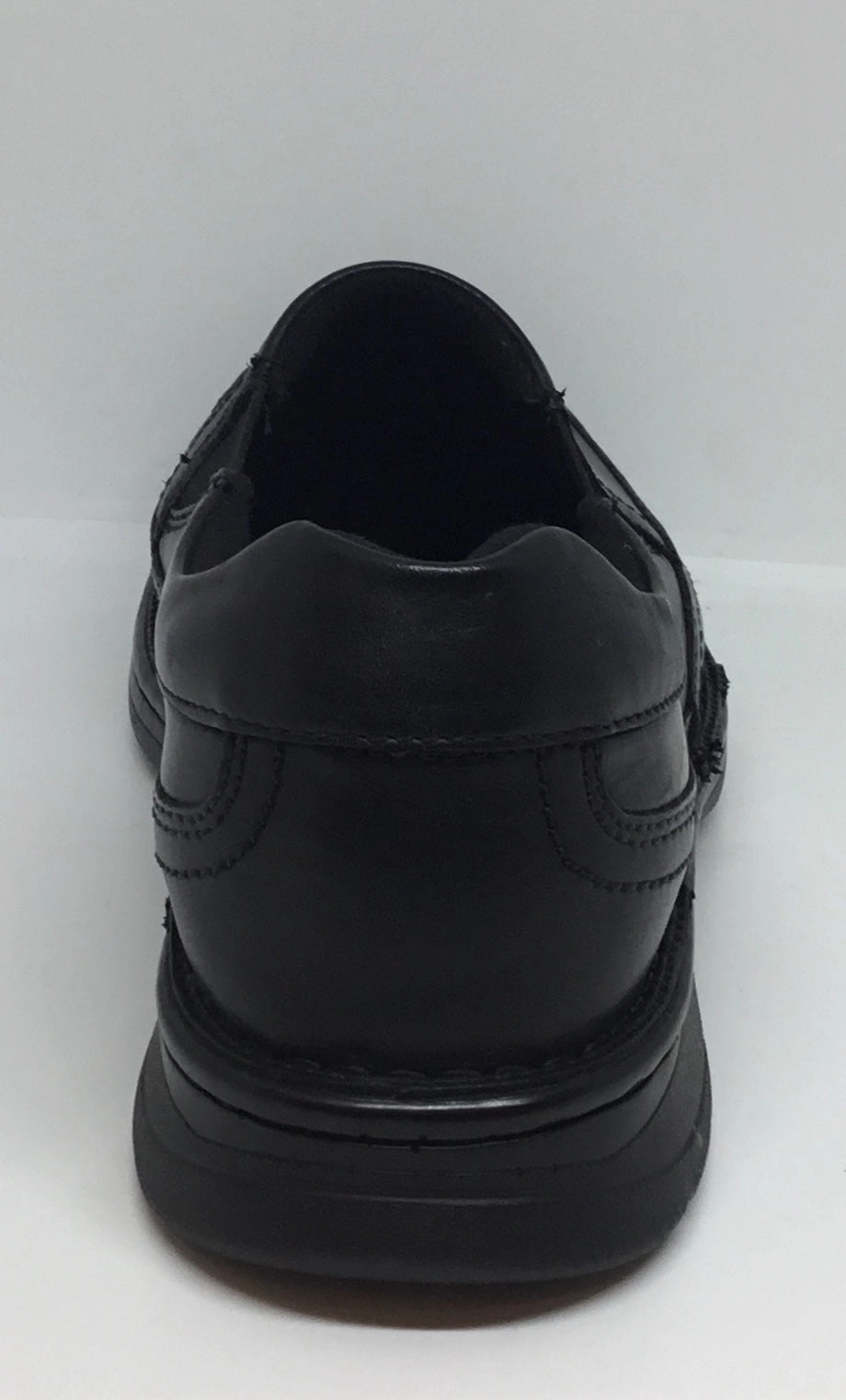 Slatters Accord Comfort Walker Black Leather Lace Up Front Canvas Shoes