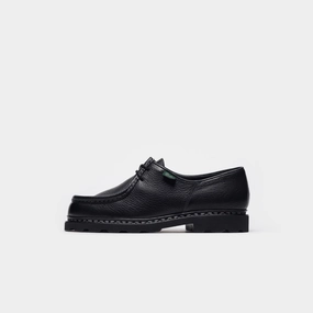 Michael Moc Lace-Up Shoe in Black Deer Leather Oxfords Vs Wingtips
