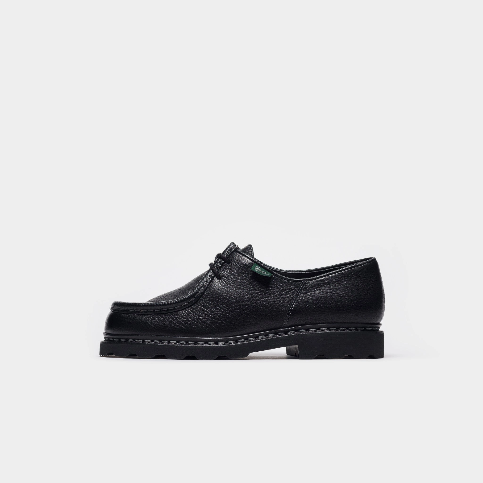 Jazz Oxfords Michael Moc Lace-Up Shoe in Black Deer Leather