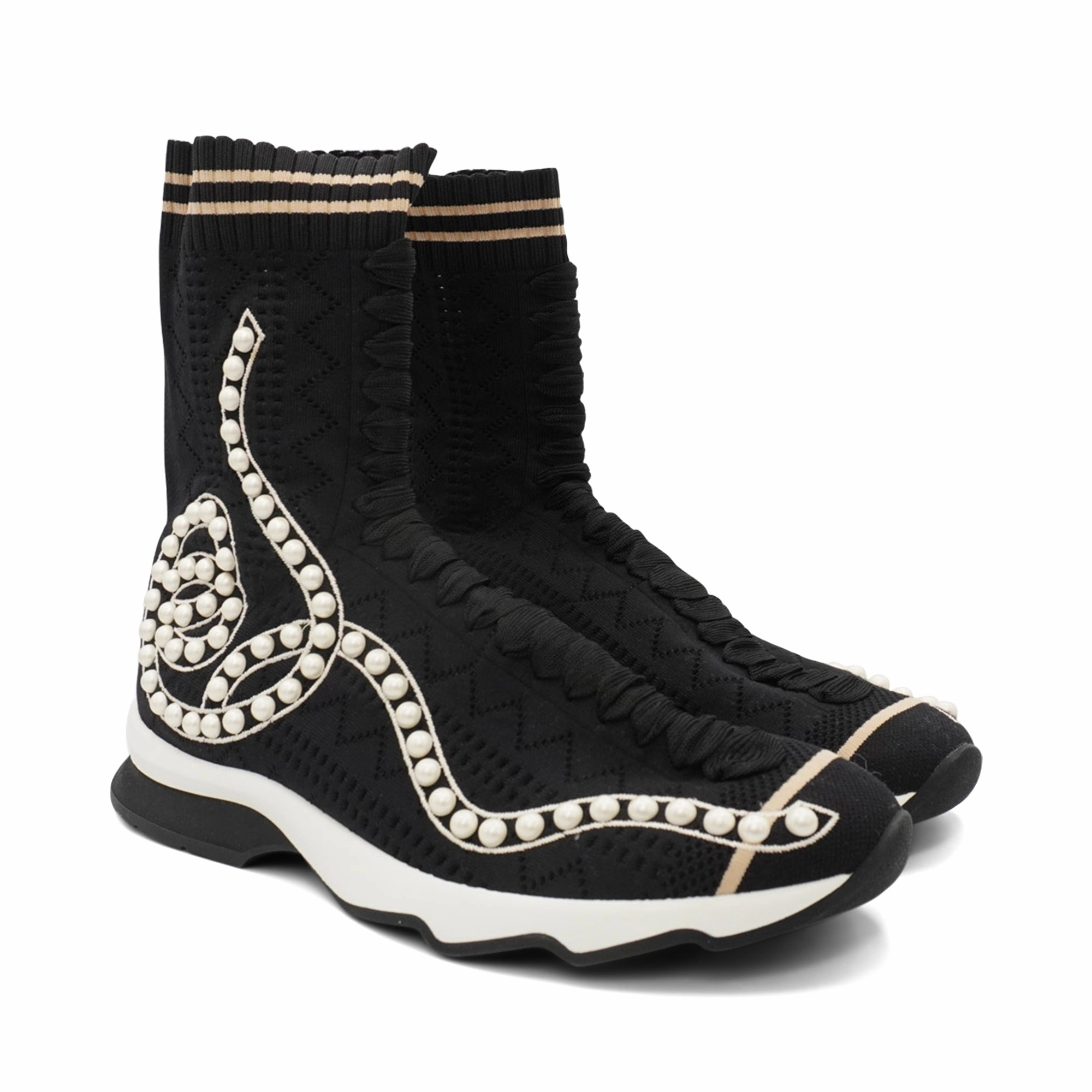 Ankle Boots Ireland Fendi 'Rockoko' Sock Sneakers - Women's 41