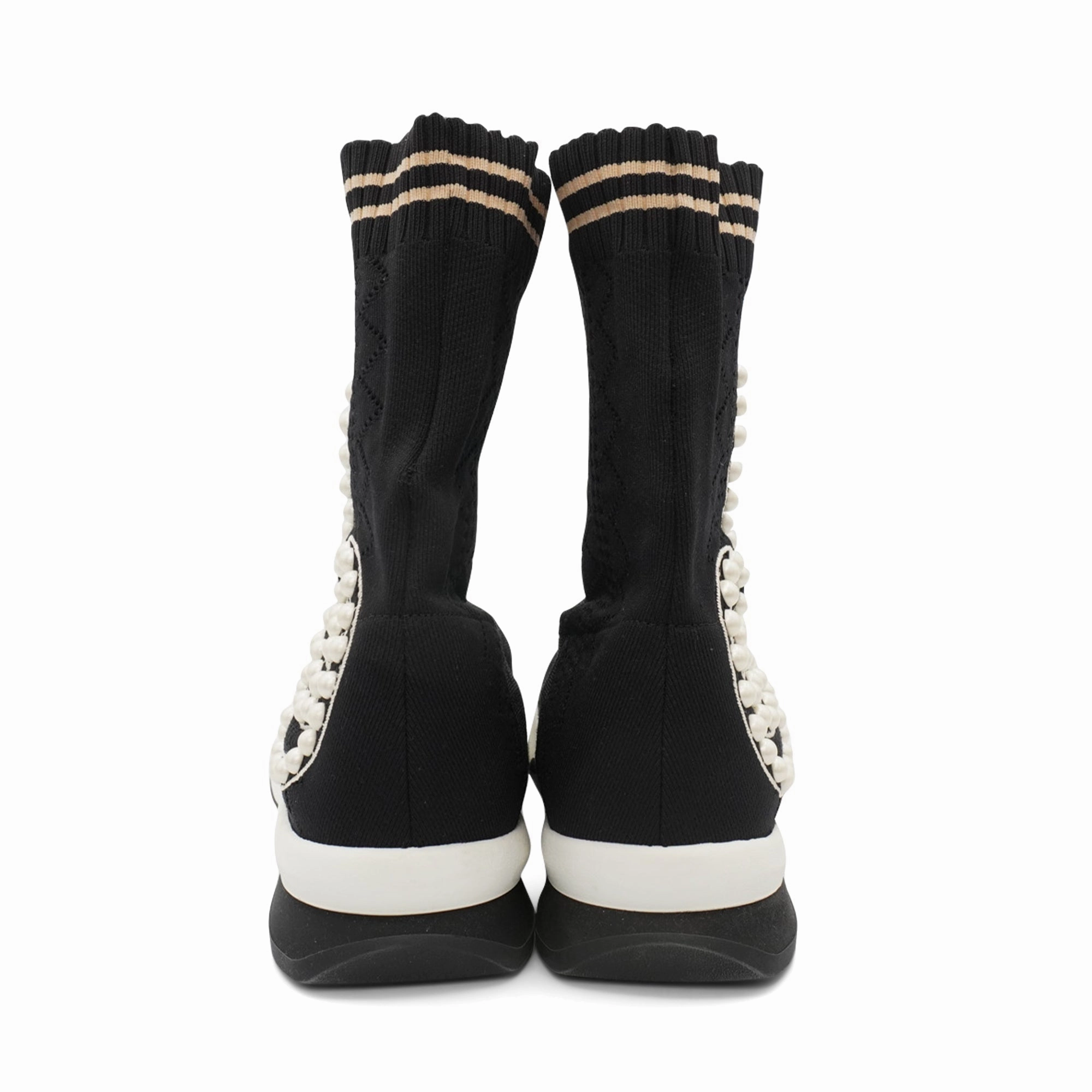 Fendi 'Rockoko' Sock Sneakers - Women's 41 Combs Nylon Ankle Boots