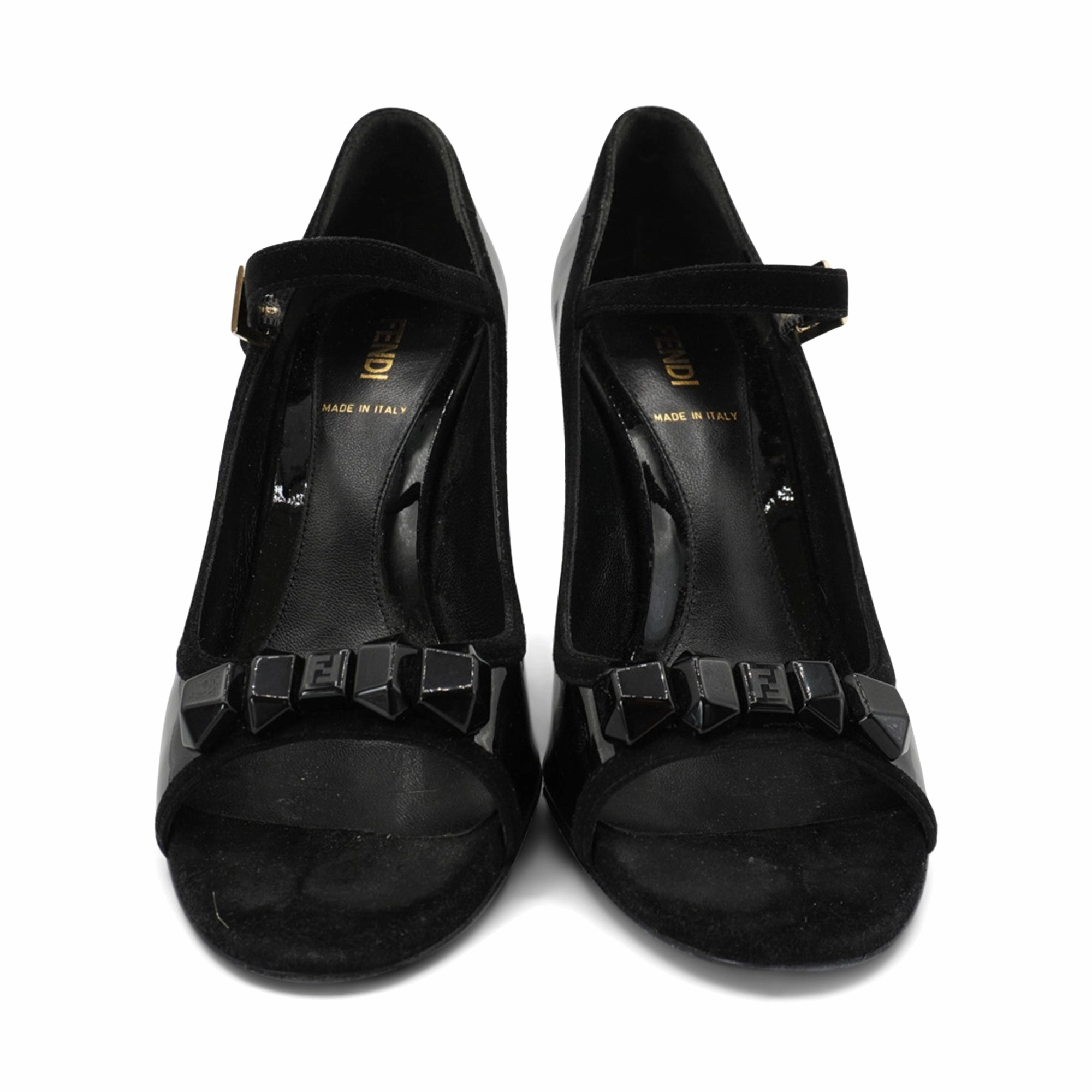 Fendi Mary Jane Pumps - Women's 37 Suede Parallel Wedge Ankle Boots