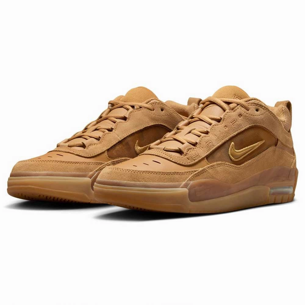 Nike Sale Near Me FB2393200 Flax Brown Air MAX Ishod Nike SB Leather & Suede Skateboarding Shoes