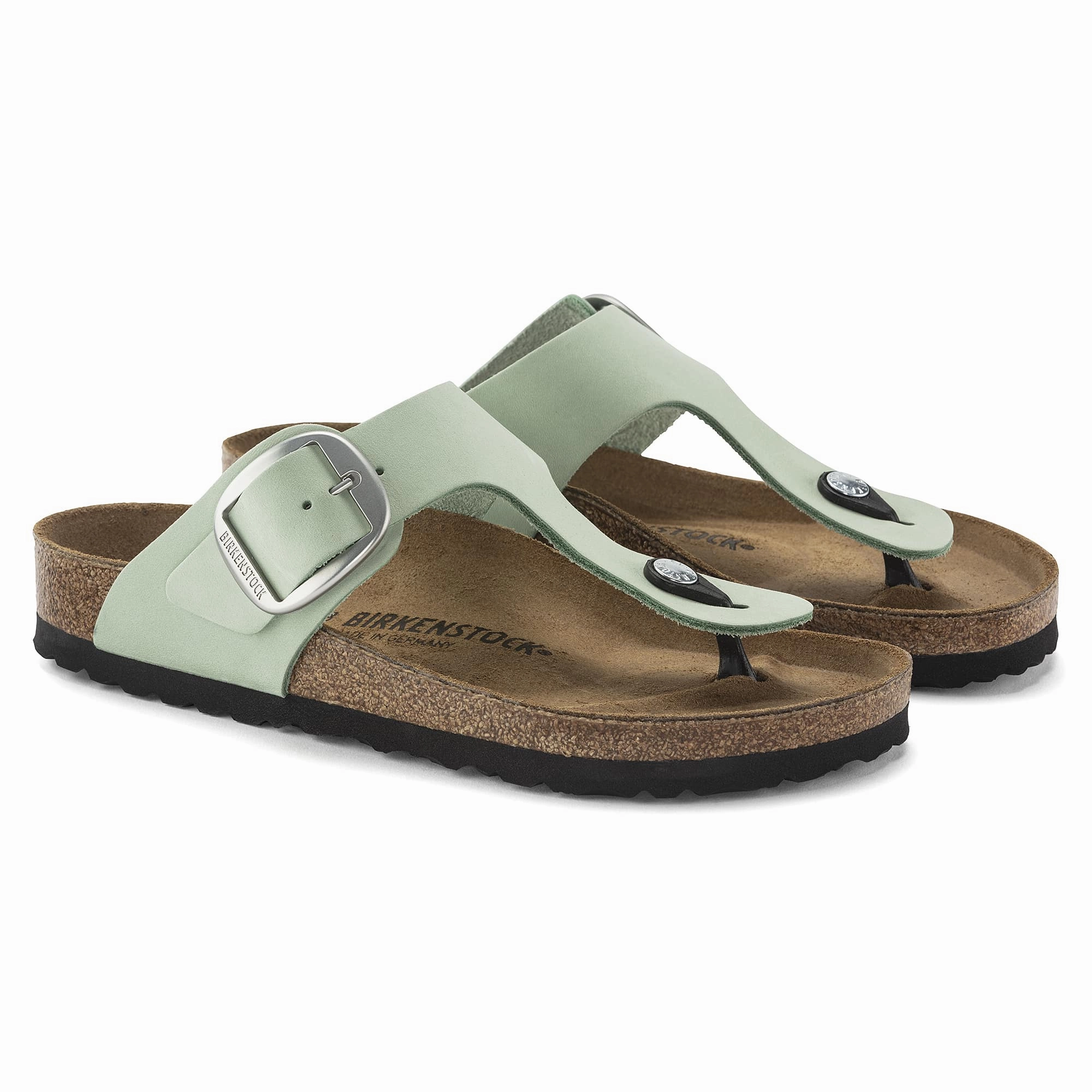 Gizeh Big Buckle Nubuck Leather Arizona Soft Bed Sandals