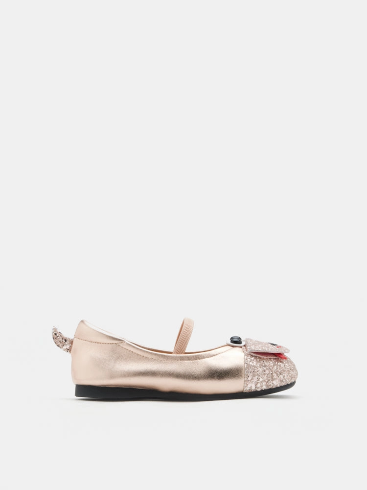 Mini Alessandra Glitter Flats Walking Shoes Wide Toe Box