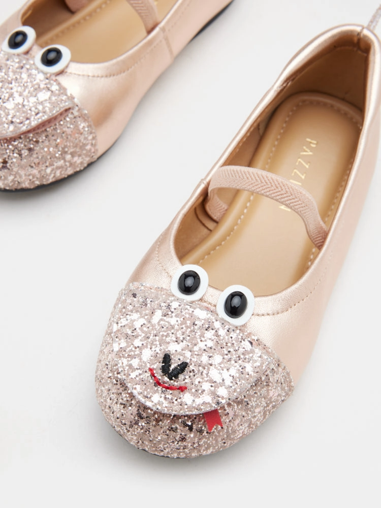 Walk A Mile In Their Mini Alessandra Glitter Flats