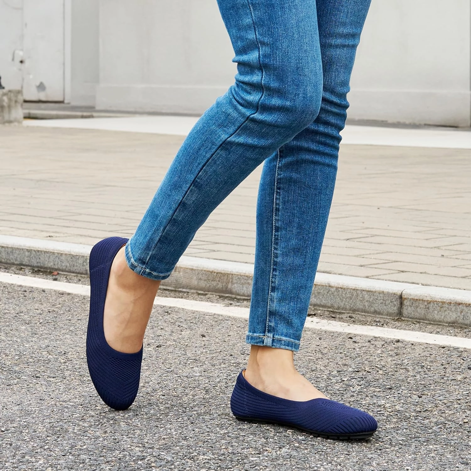 Asics Japan S Casual Shoes Flats for Women Ballets Shoes: Comfortable Knitted Dressy Work Flats - Ladies Wedding Flat Casual Shoes