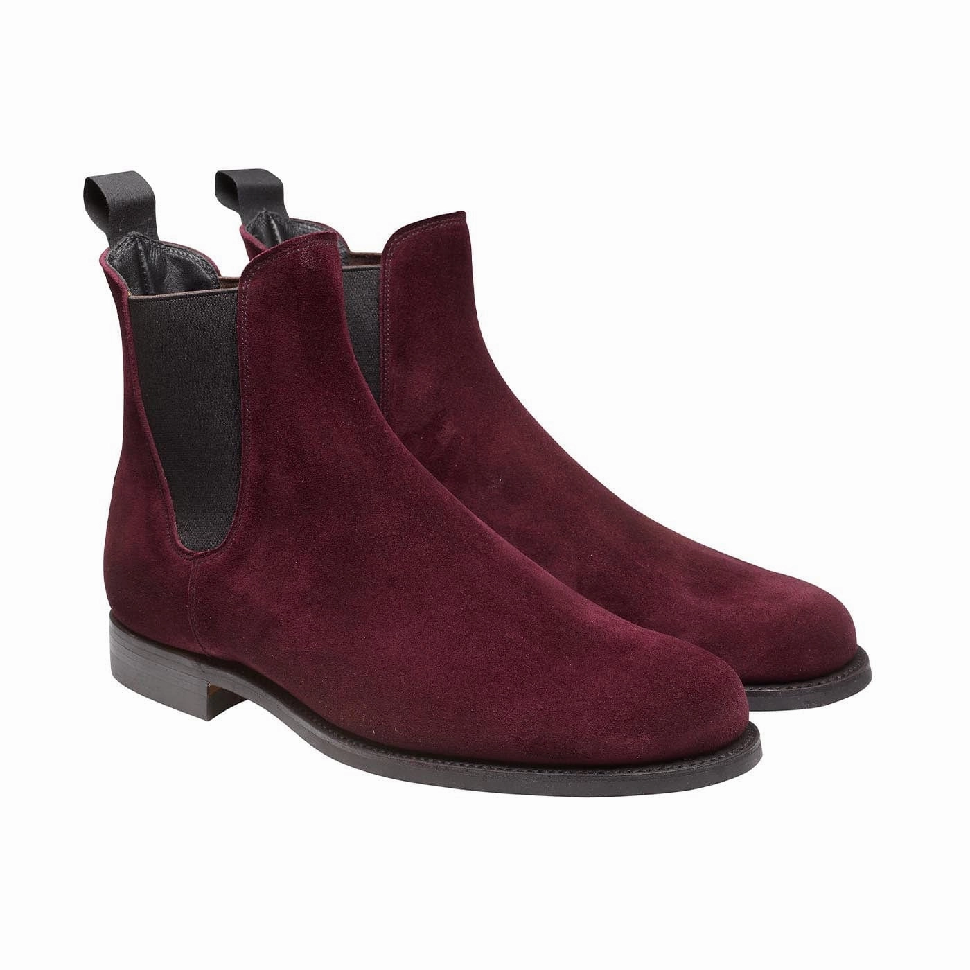 Styling Chelsea Boots Margie Plum Calf Suede