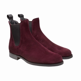 Margie Plum Calf Suede Redwood Chelsea Boots