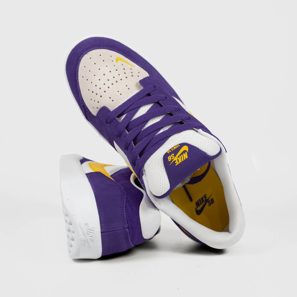 Nike SB - Force 58 Shoes - Court Purple / Amarillo / White Cool Custom Nike Shoes