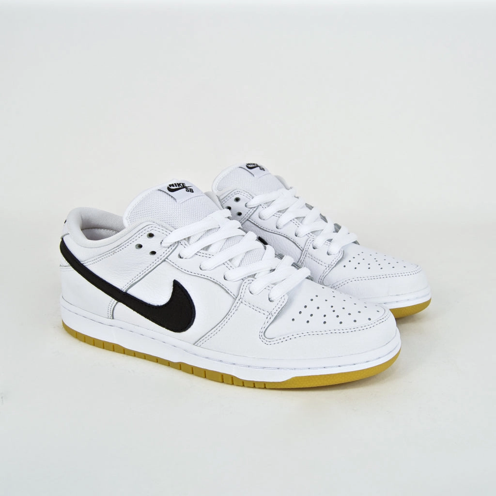 Nike SB - Dunk Low Pro Orange Label ISO Shoes - White / Black / Gum New Tennessee Vols Nike Shoes