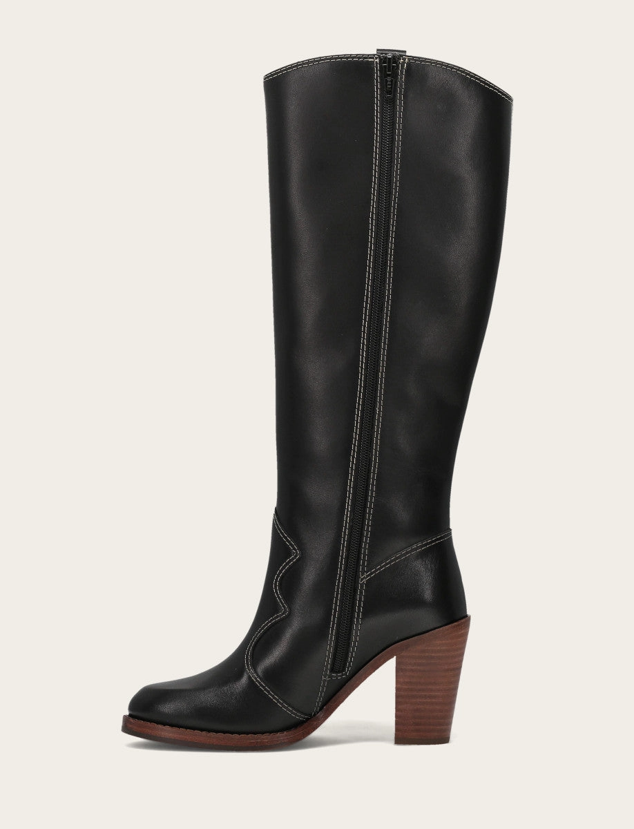 Corinne Tall Deco Stitch Best Selling Knee High Boots