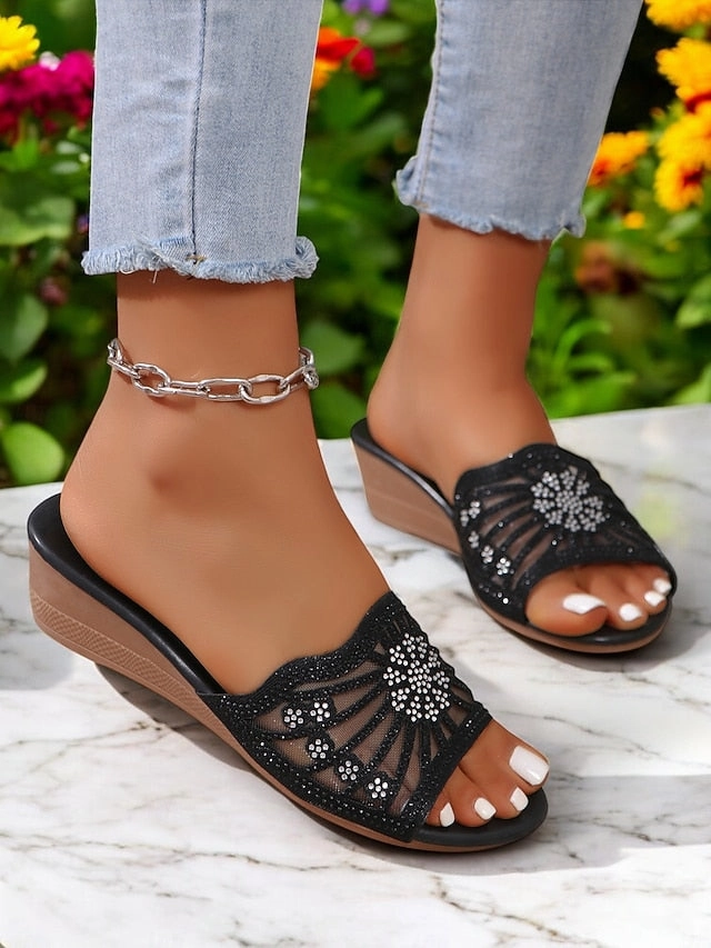 Casual Flat Ankle Boots for Classic Strappy Women Chic - Sandals Heel Block Black Ankle
