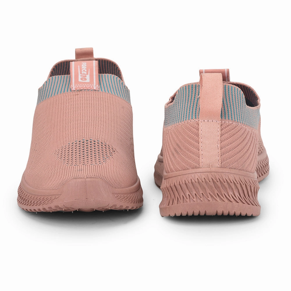 Air Max Bella 5 Training Shoe Force 10 Sports Non Lacing Shoe For Ladies (Peach) GRACE-4 By Liberty