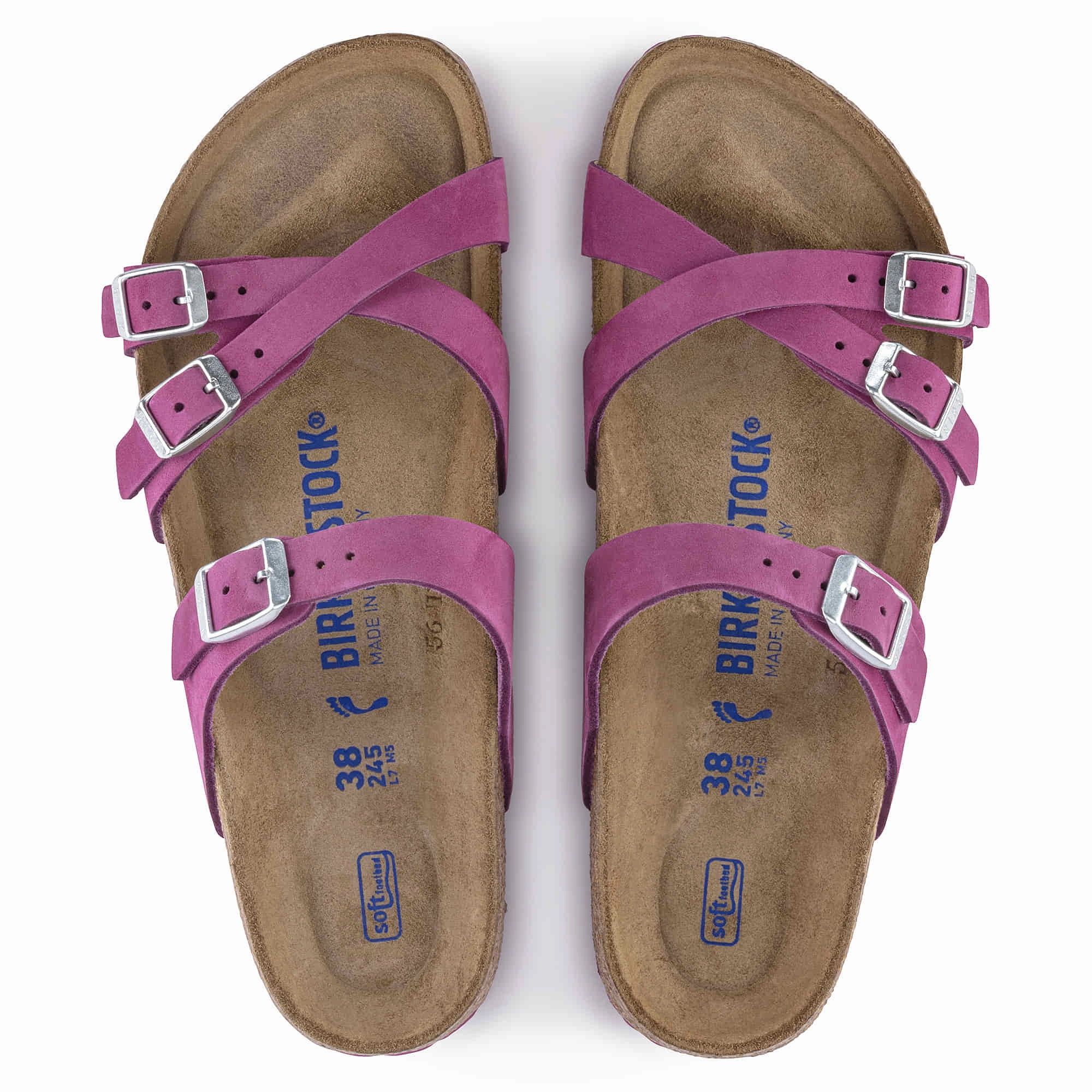 Franca Nubuck Leather Birkenstock Soft Footbed