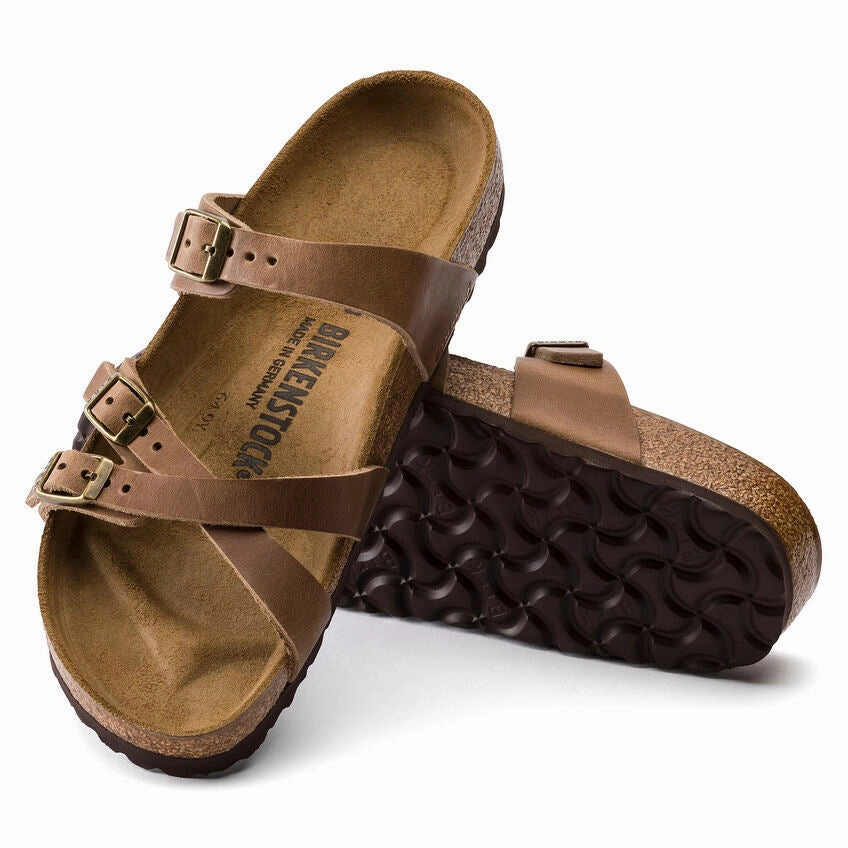 Franca Oiled Leather Tobacco Brown Soft Footbed Vs Original