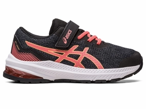 Asics Wide Fit Running Shoes Asics Kid's GT 1000 11 PS - Black/Papaya