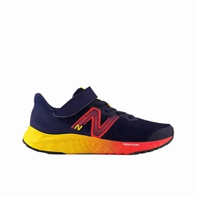 New Balance Boy's Fresh Foam Arishi v4 Lace with Top Strap - Team Navy Best Running Shoes Cross Country