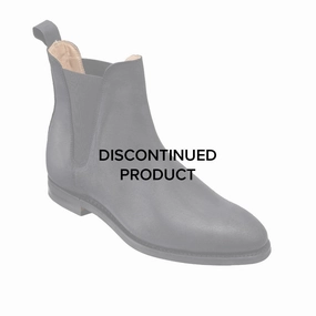 Rachel Black Rough-Out Suede Chelsea Boots With Grey Suit