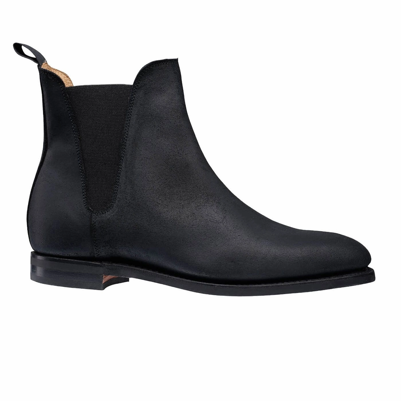 Chelsea Boots Chunky Sole Rachel Black Rough-Out Suede