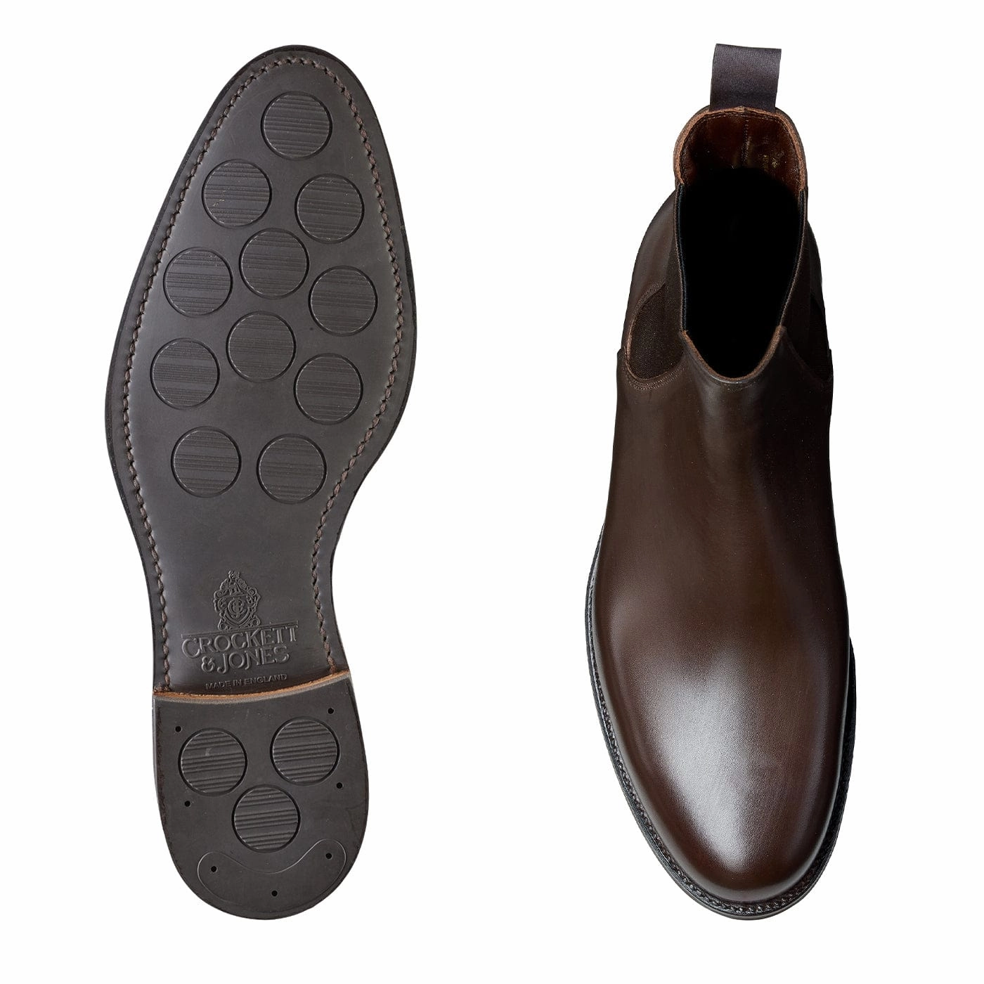 Narrow Shaft Chelsea Boots Margie Dark Brown Wax Calf