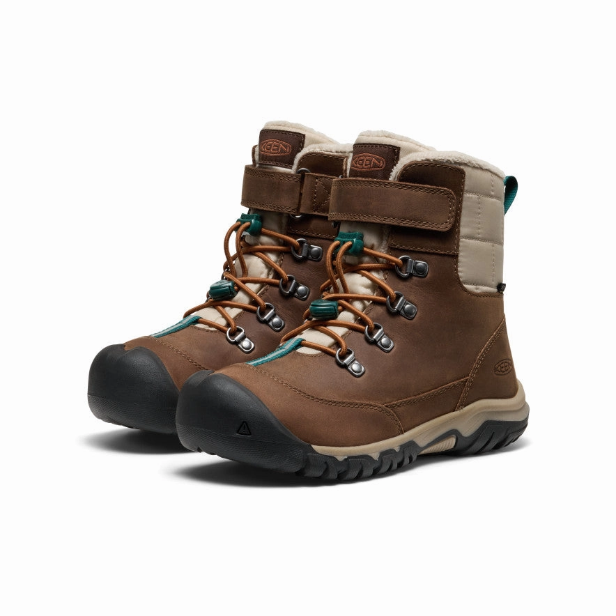 Big Kids' Kanibou Waterproof Winter Boot  |  Dark Earth/Roasted Pecan Helly Hansen Garibaldi Snow Boots