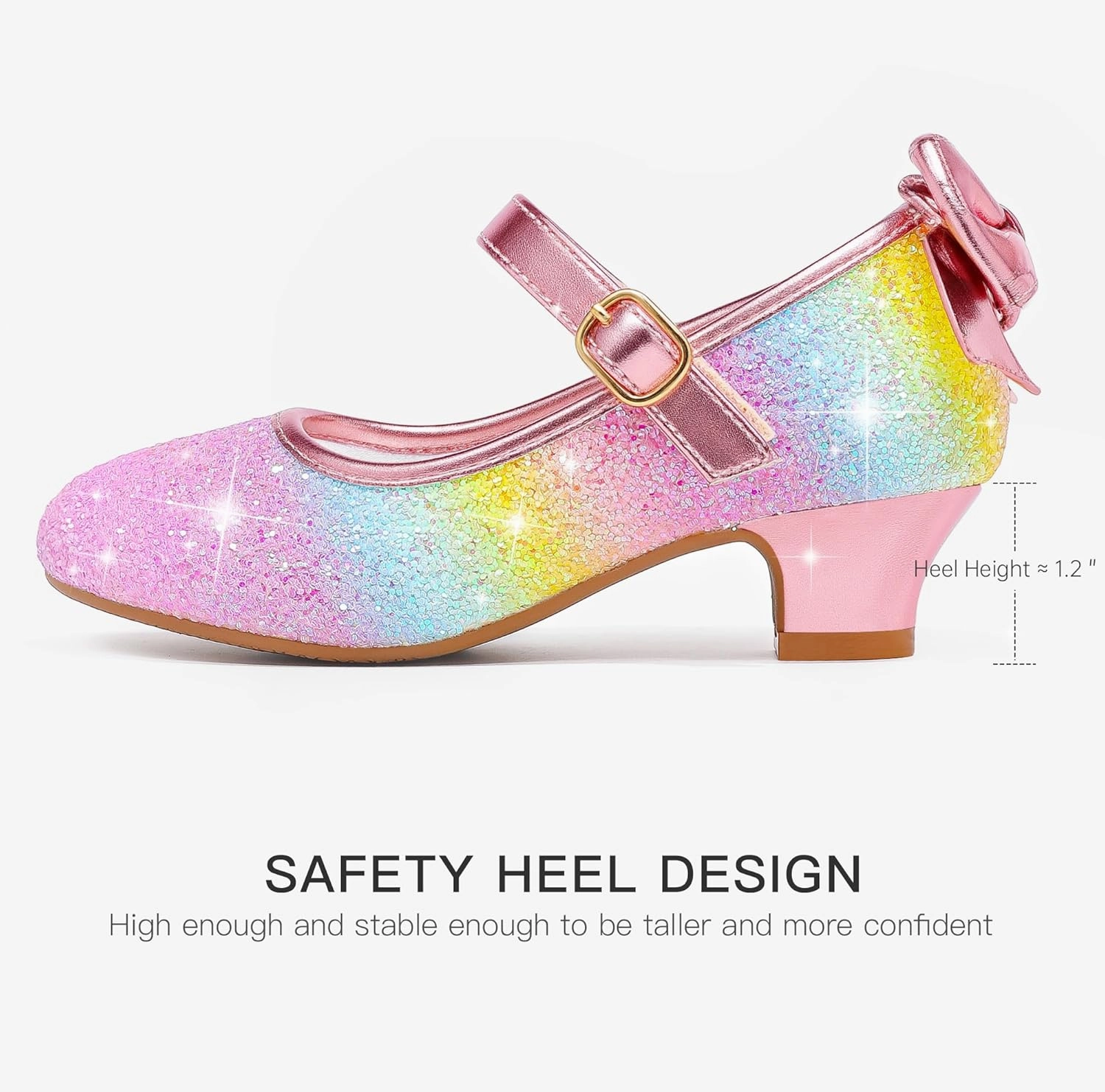 Dufannie Girls Dress Shoes Low Heel Princess Flats Mary Jane Flower Wedding Party Glitter Shoes for Kids Toddler Asics Knit Shoes