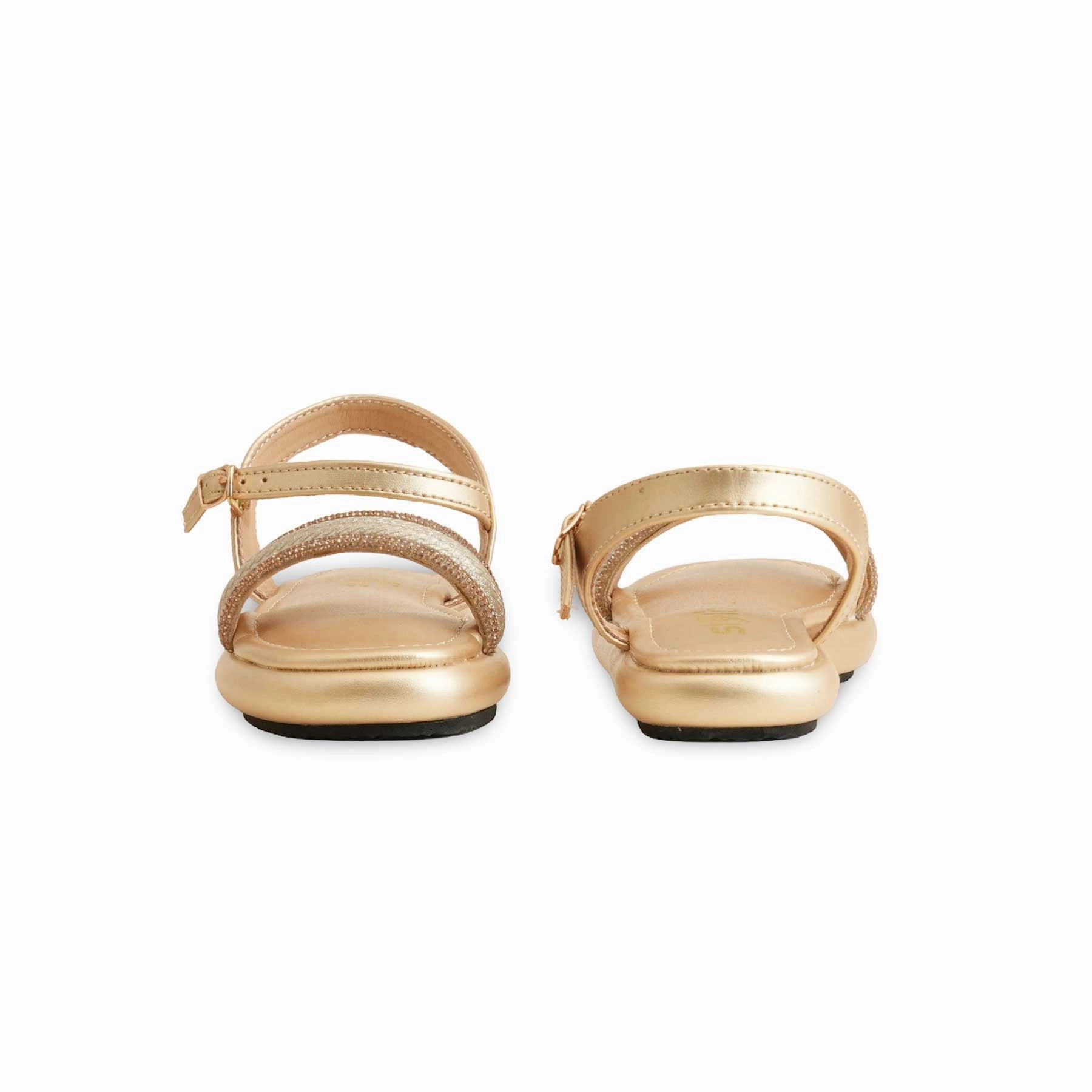 Girls Golden Fancy Sandal KD4806 Espadrille Slide Sandals