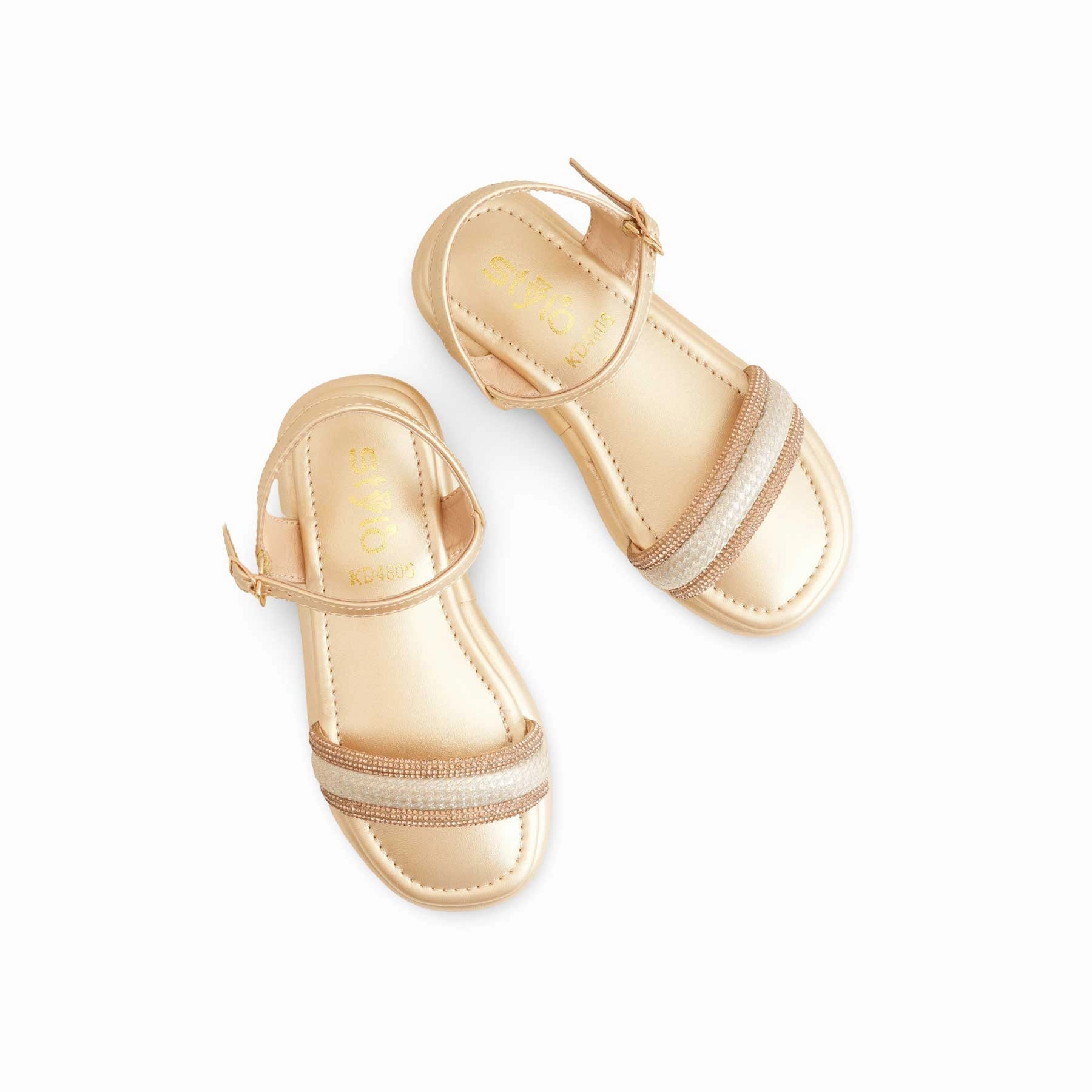 Tribute Sandals Girls Golden Fancy Sandal KD4806