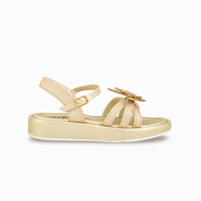 Sandals In Cabo Girls Golden Formal Sandal KD9864
