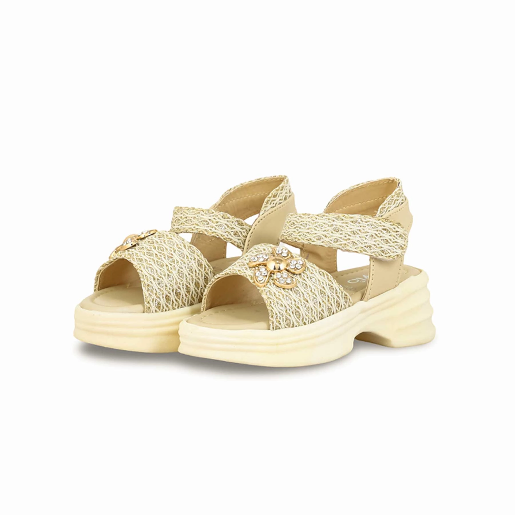 Girls Golden Formal Sandal KD9900