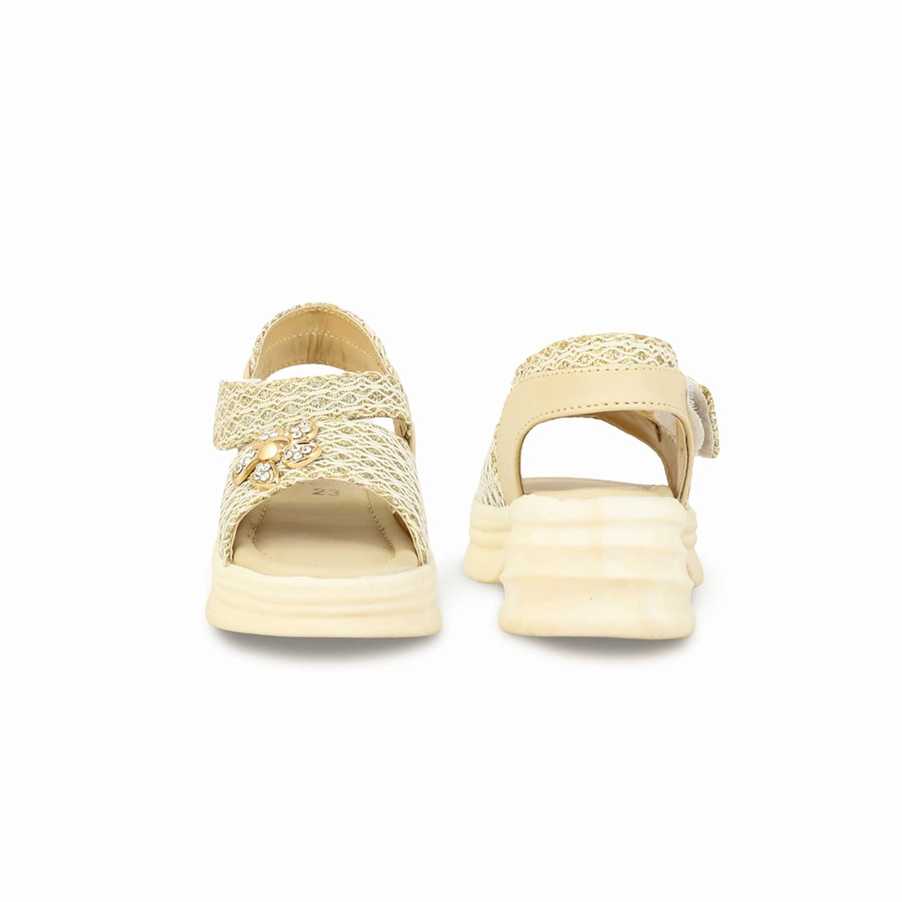 Sandals Pic Girls Golden Formal Sandal KD9900
