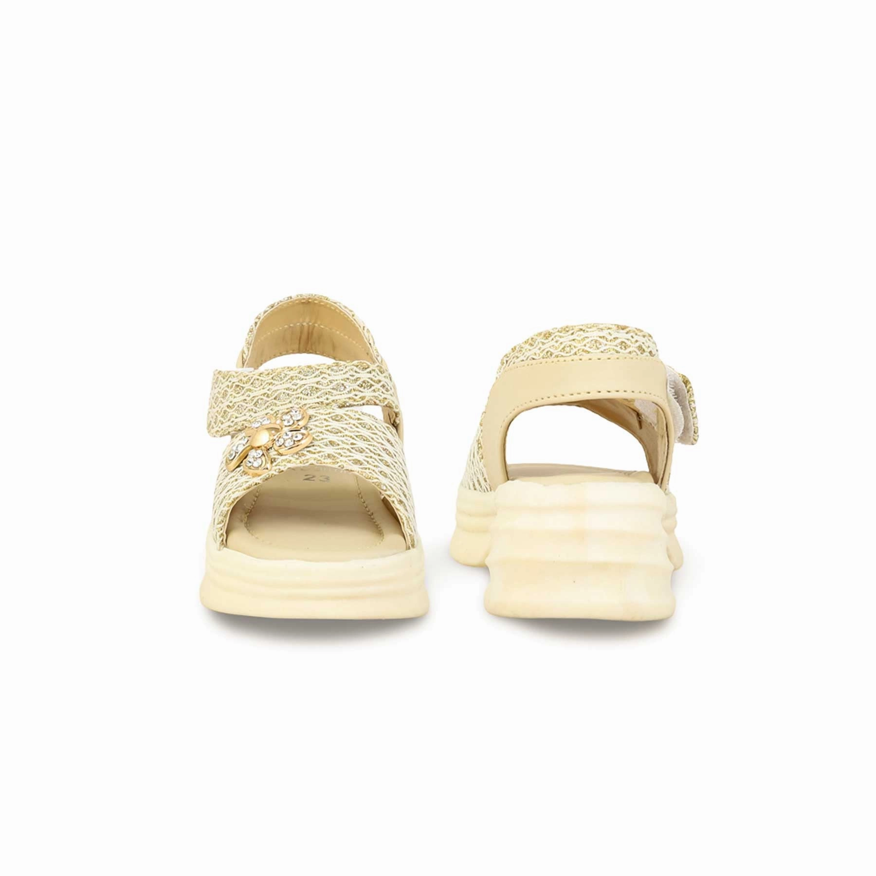 Girls Golden Formal Sandal KD9900