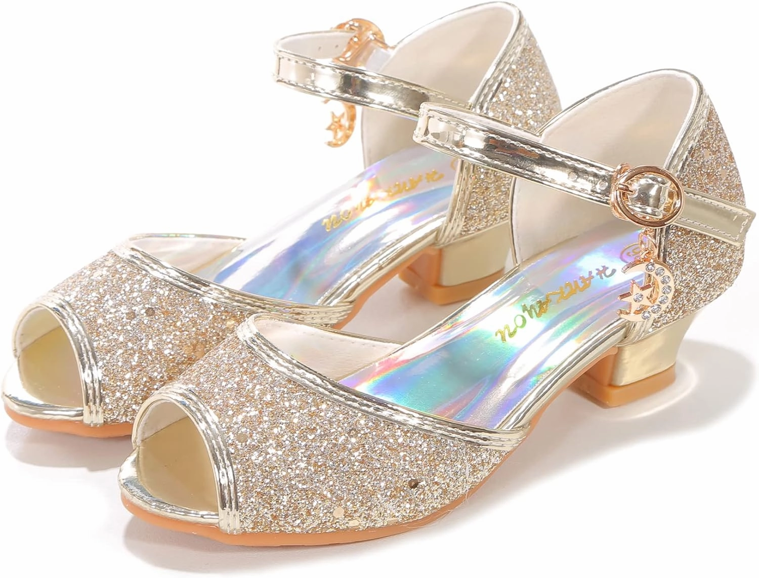 Girls Mary Jane Glitter Wedding Party Dress Shoes Princess Flower Strap Shoes Good Asics Running Shoes