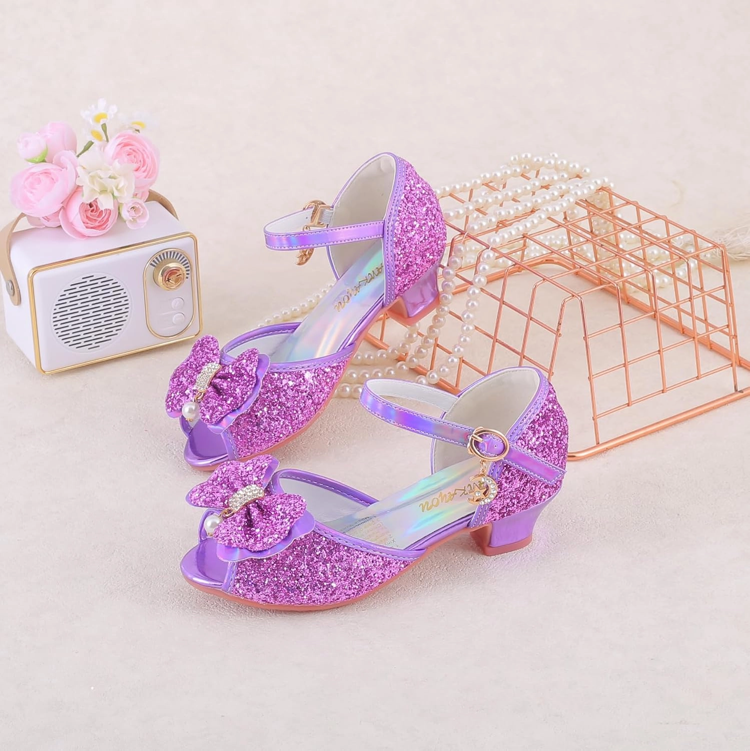 Girls Mary Jane Glitter Wedding Party Dress Shoes Princess Flower Strap Shoes History Of Asics Running Shoes