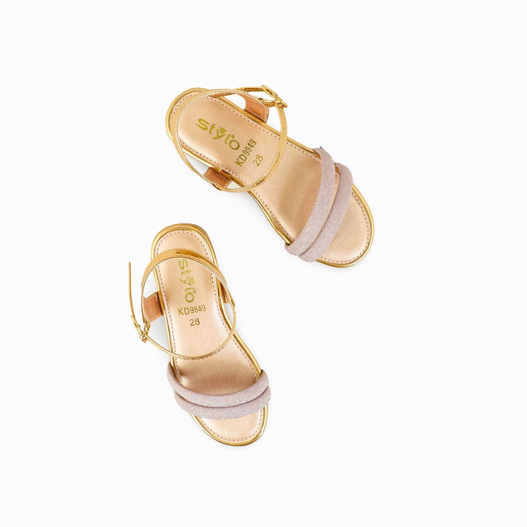 Girls Peach Fancy Sandal KD9849 Reed Sandals