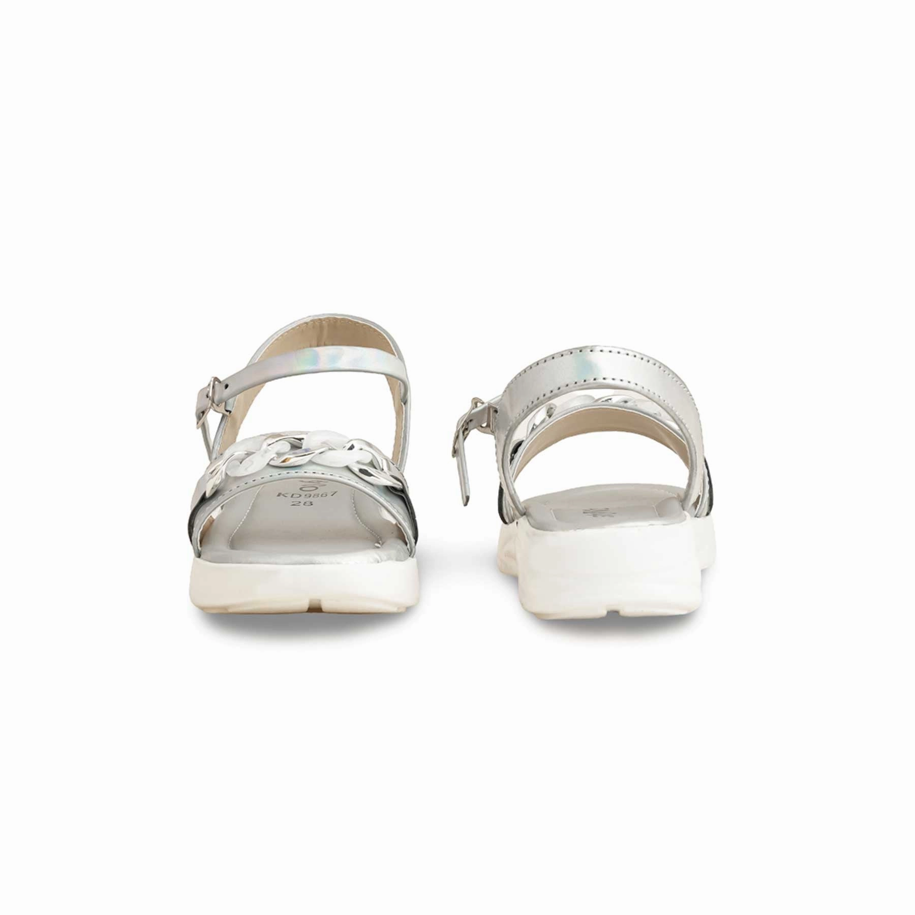Girls Silver Formal Sandal KD9867