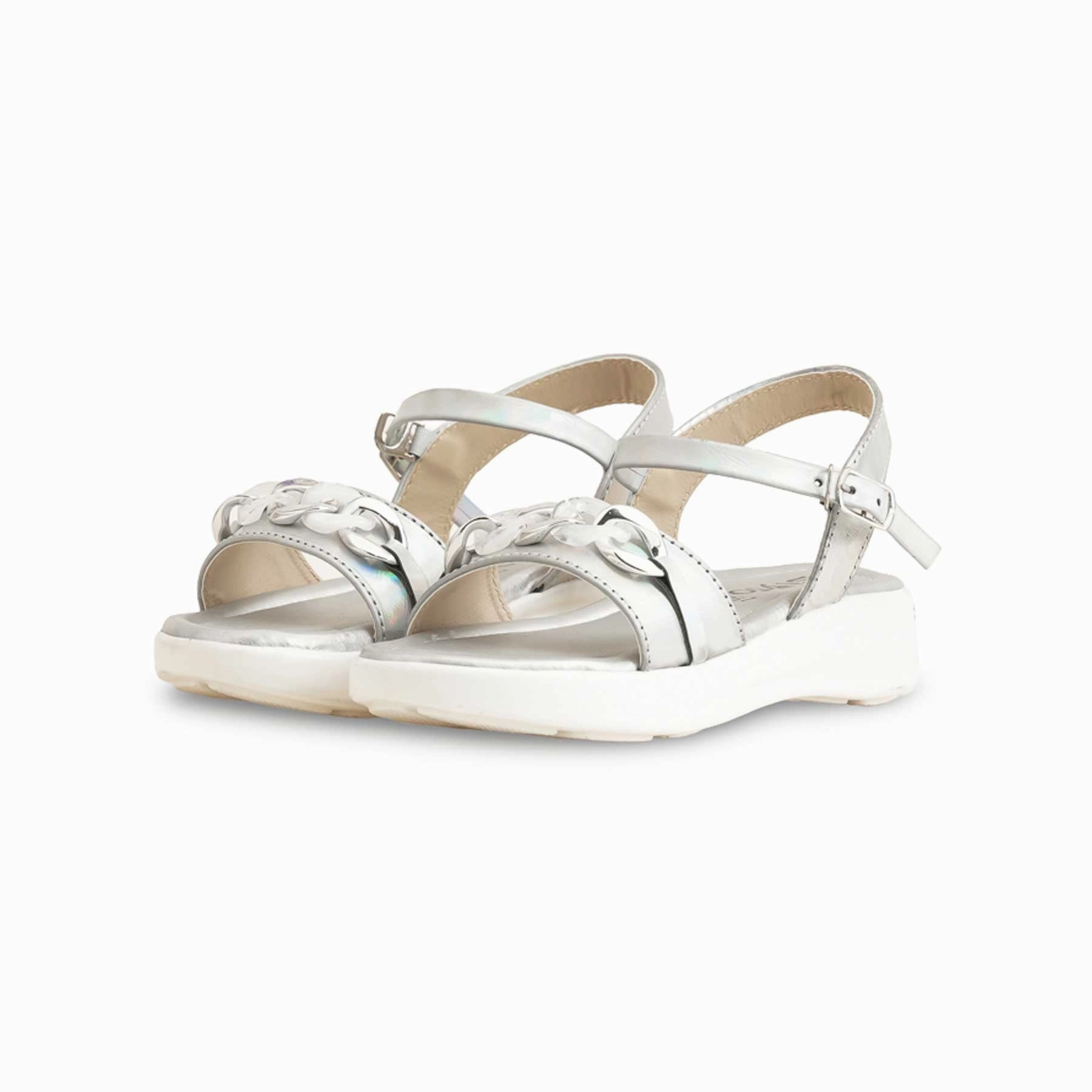 Girls Silver Formal Sandal KD9867