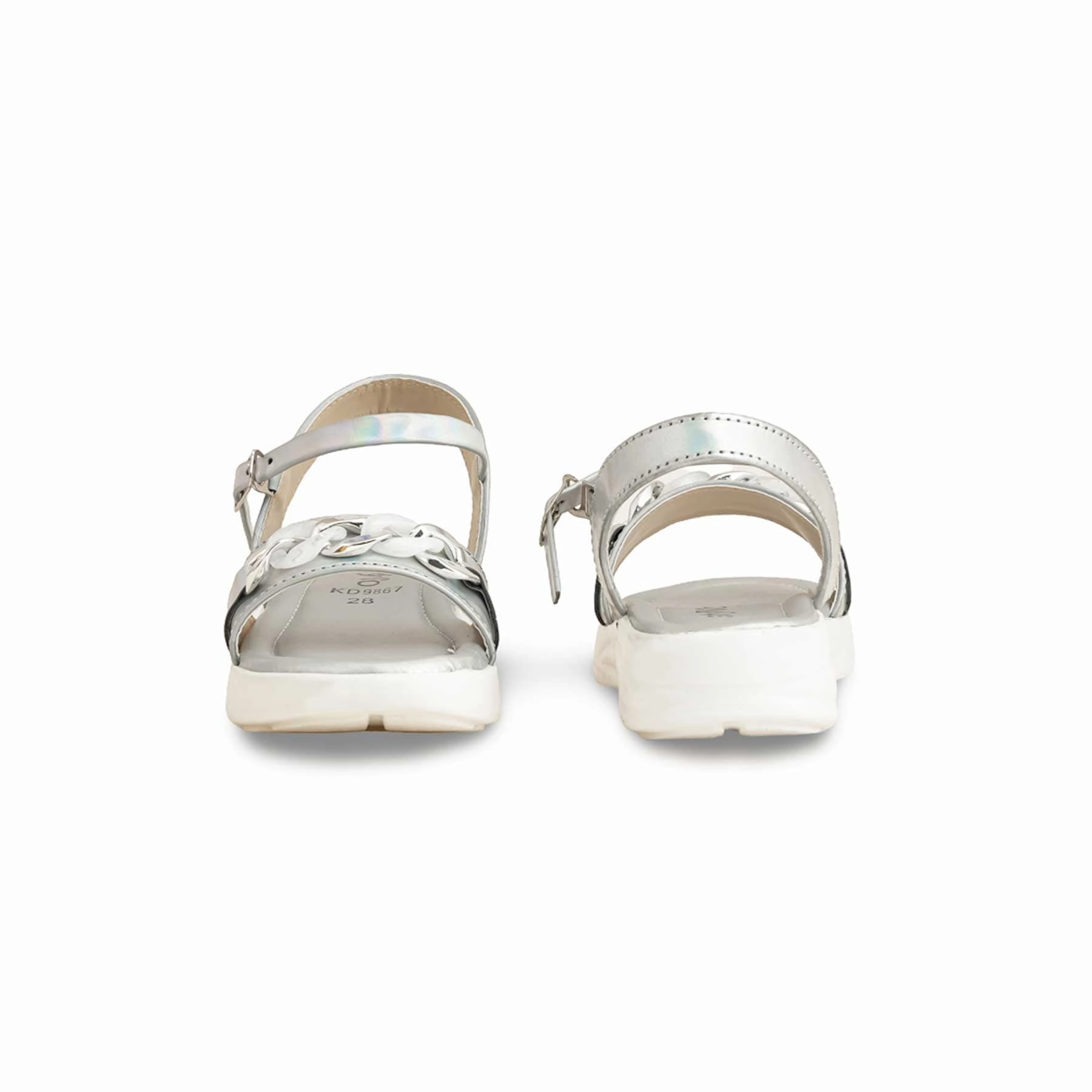 Girls Silver Formal Sandal KD9867