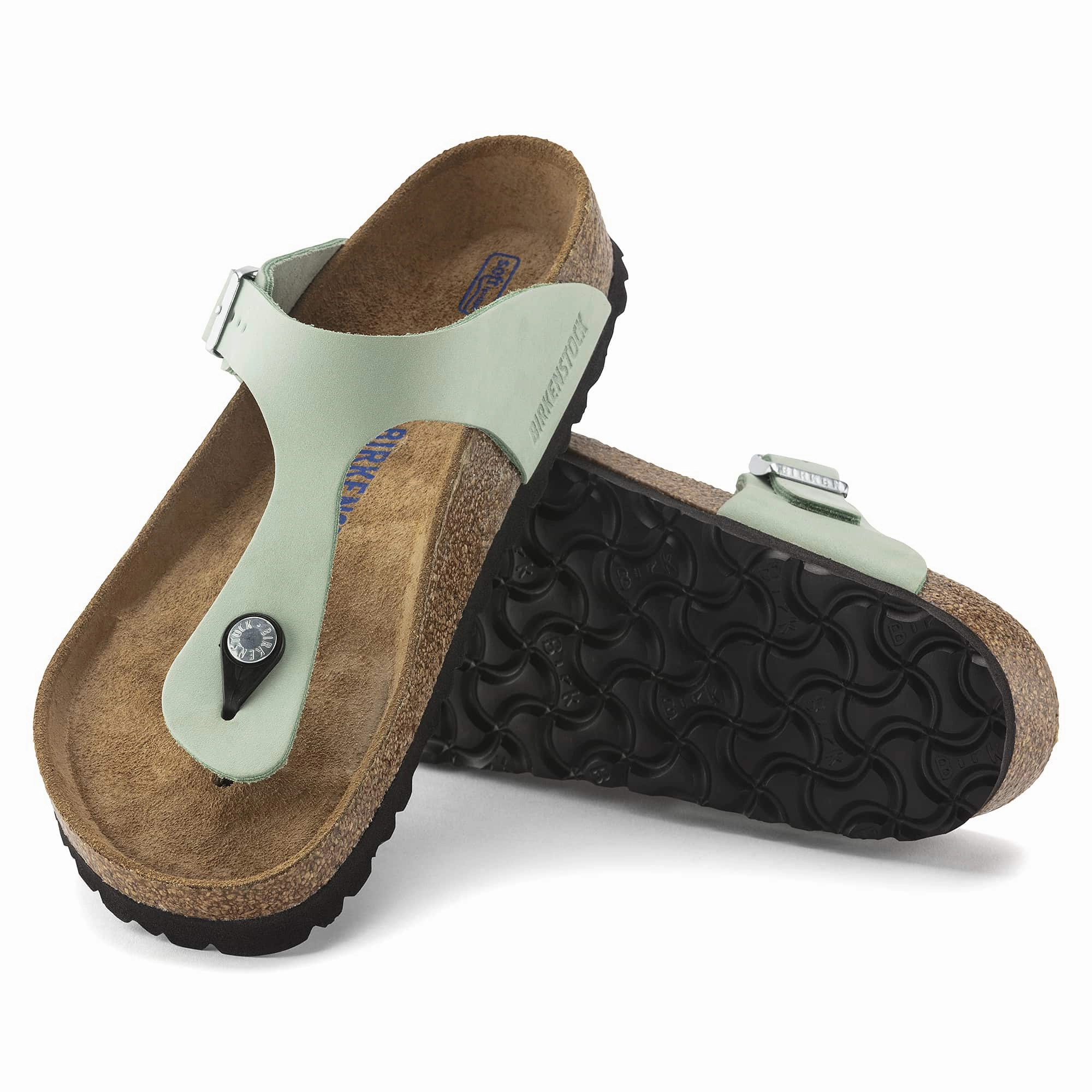 Shop Sandals Gizeh Soft Footbed Nubuck Leather