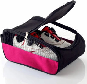 Asics Gel-1090v2 Sportstyle Shoe Golf Shoe Bag, Pink Golf Shoes Bags Women Outdoor Zippered Carrier Bags with Ventilation Sport Shoes Bag Travel Shoe Bags (Pink)