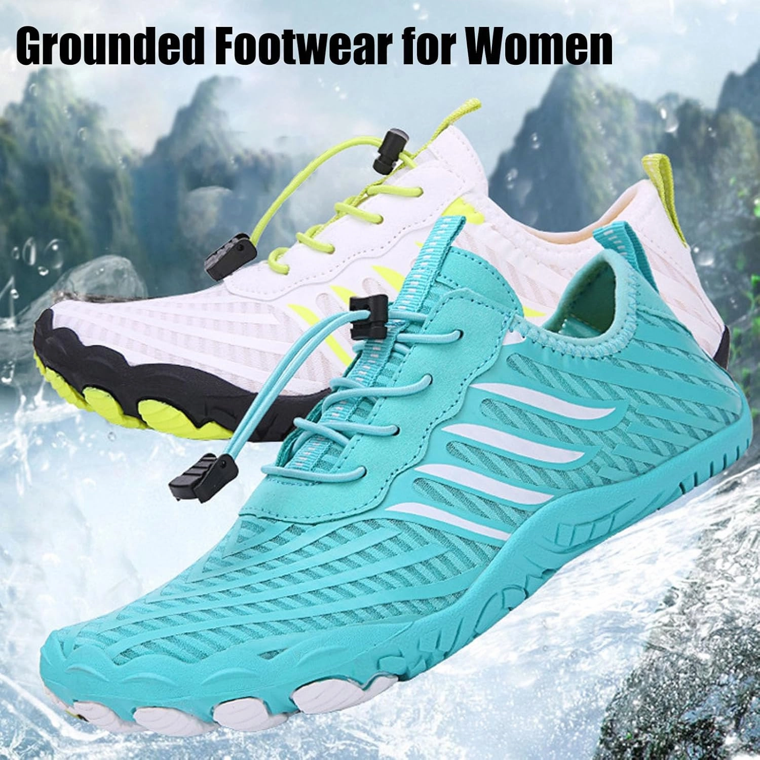 Asics Shoes Nimbus 14 Grounded Footwear Barefoot Shoes for Women Men with Neuropathy - Comfortable Lightweight Non-Slip Hike Shoes, Includes Shoe Laundry Bag