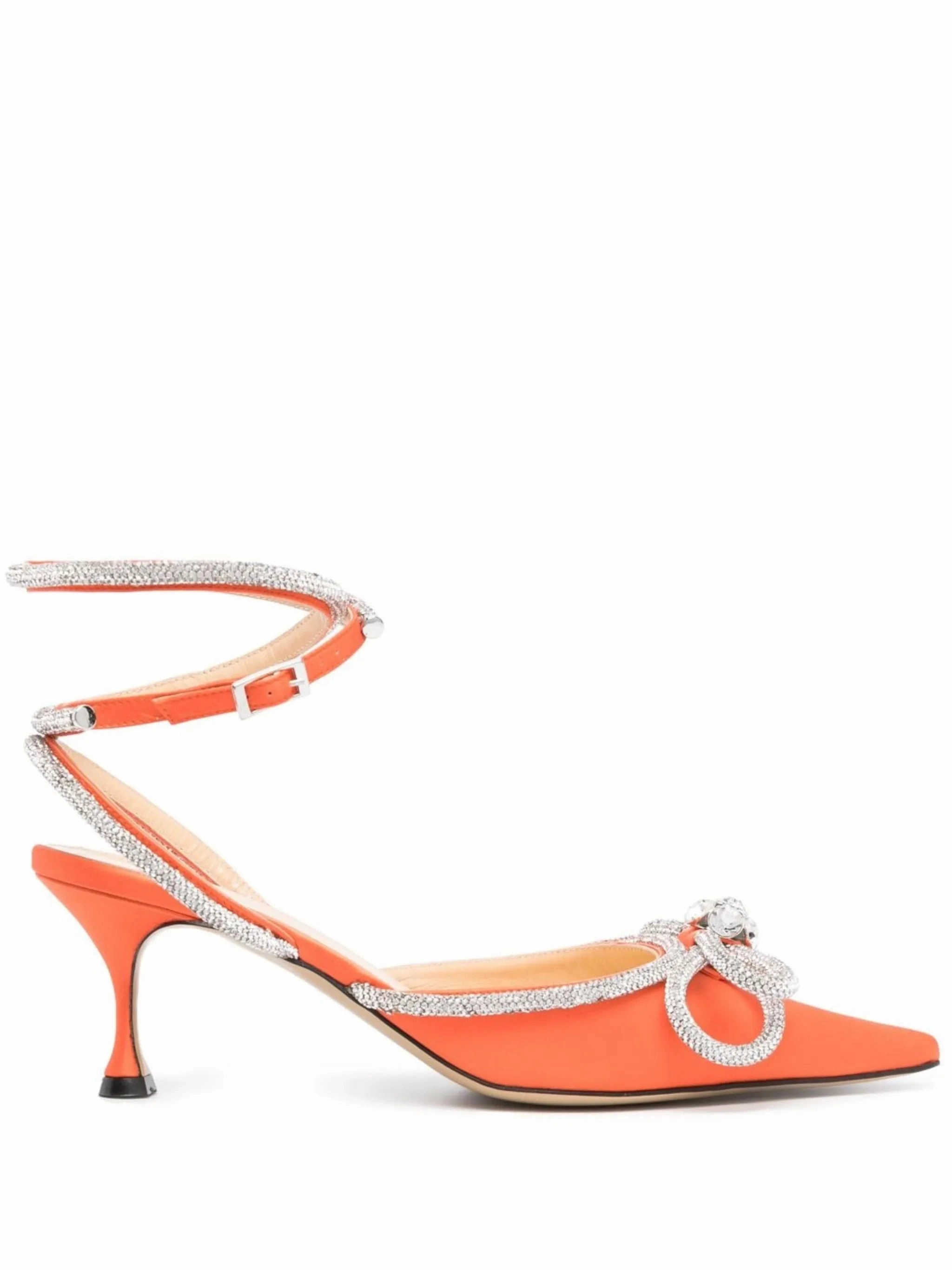 Hot Ankle Boots Double Bow 65mm pumps