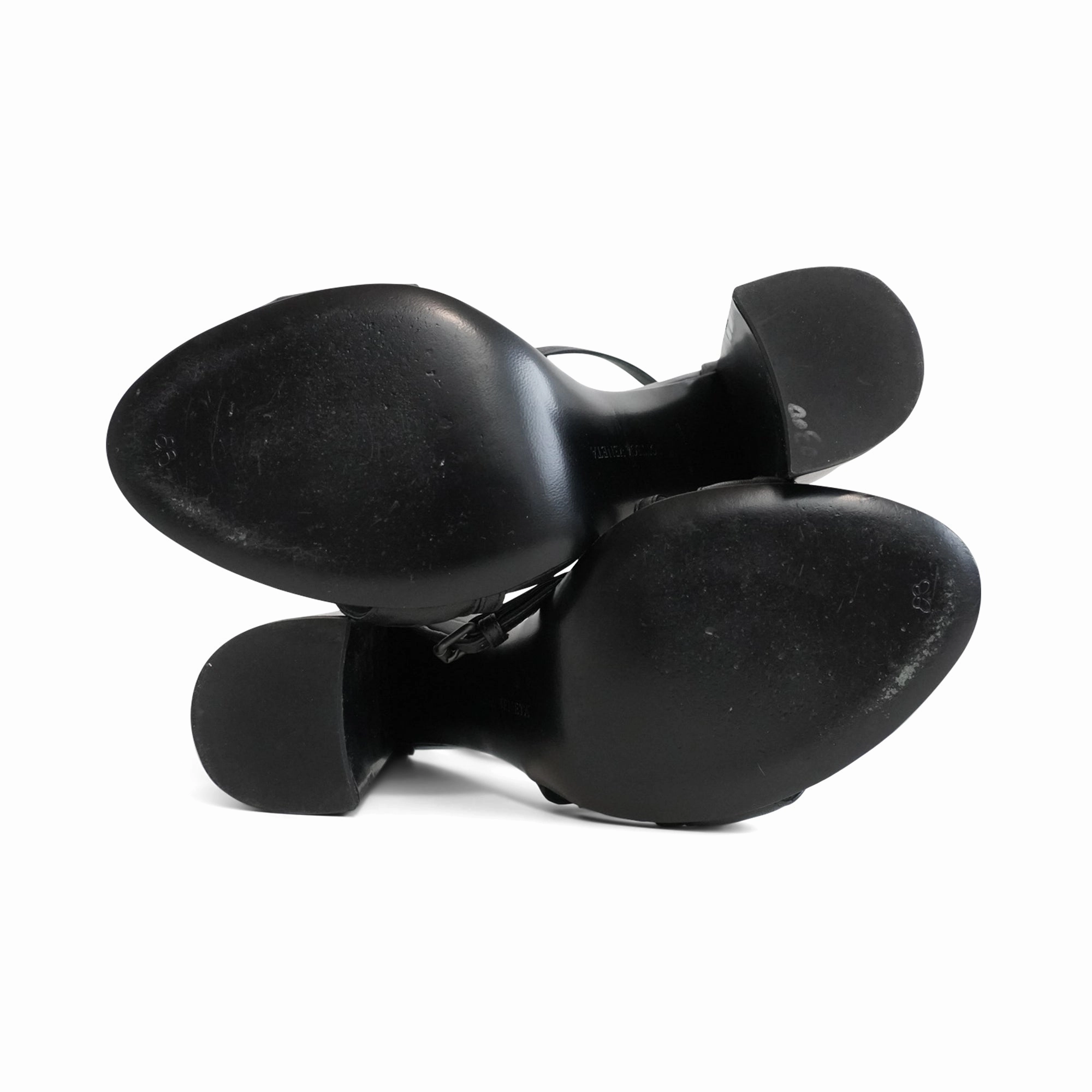 Flat Ankle Boots With Laces Bottega Veneta Block Heel Sandals - Women's 38