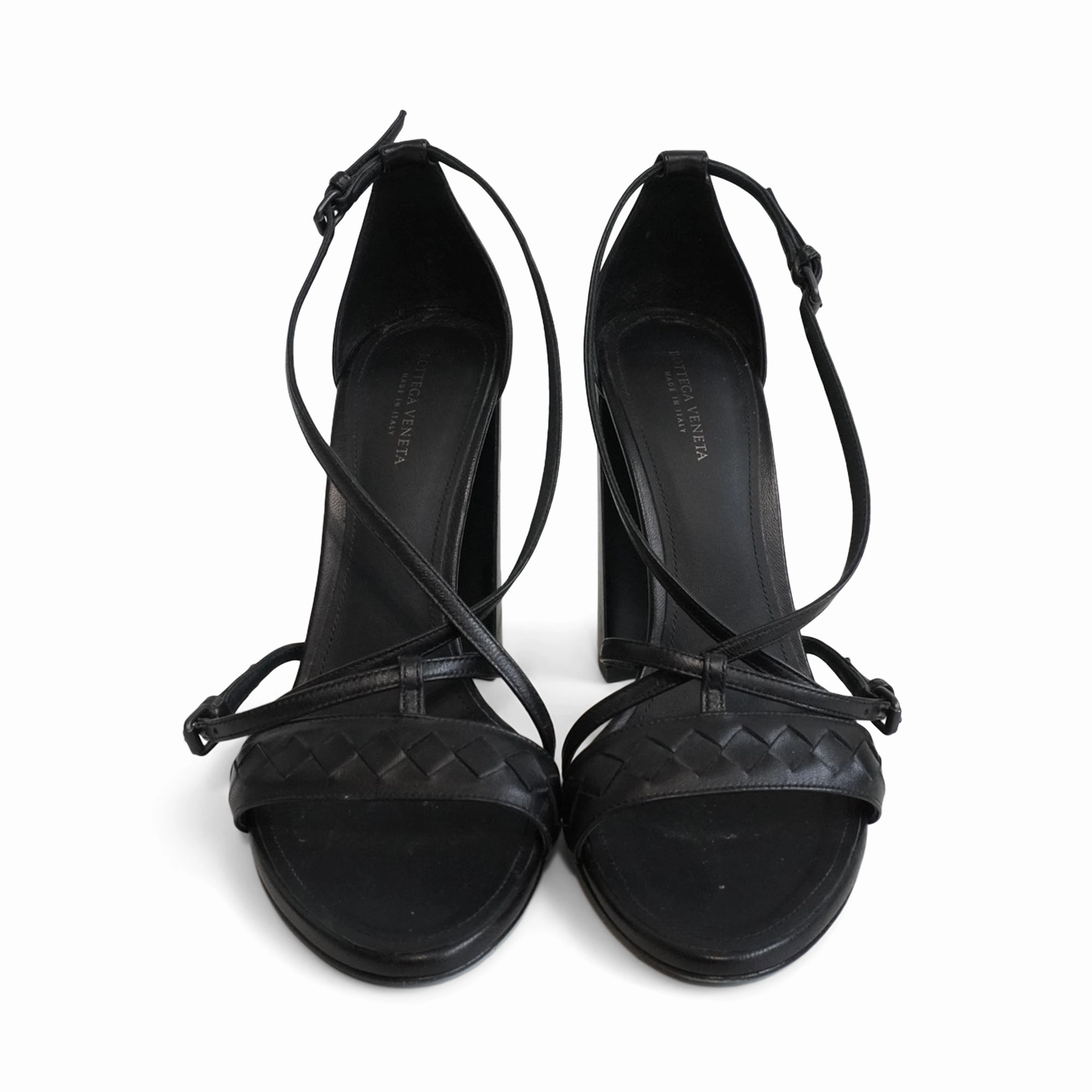 Bottega Veneta Block Heel Sandals - Women's 38 Men's Ankle Boots