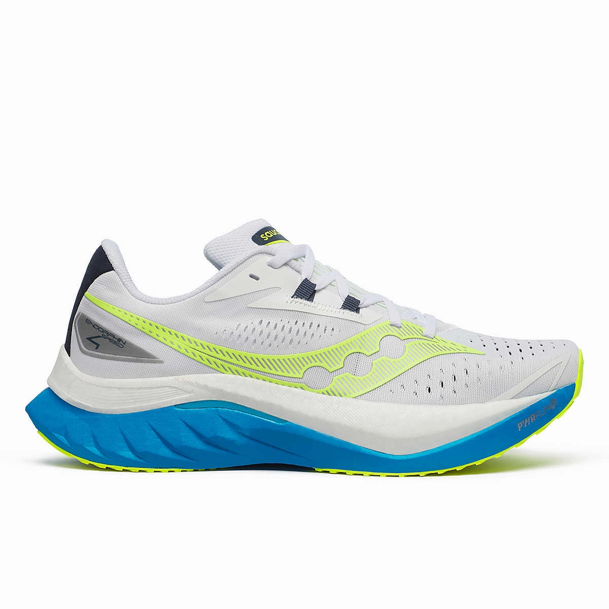 Best Shoes For Walking Long Distances Saucony Endorphin Speed 4 (White/Viziblue/Blanc)-Men's